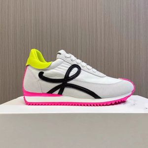 Дизайнерские кроссовки бегунов Mens Mens Womens Casual Shoes в нейлоновых замшевых кроссовках Upper Fashion Sport Ruuning Classic Shoe 35-46 05