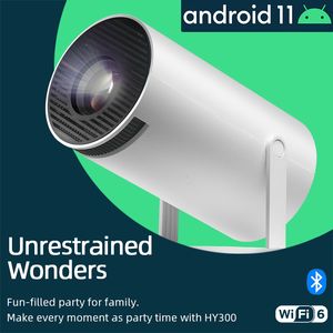 ProjectorsMini Projector Android 11 Tiyatro Taşınabilir Ev Sineması LED 3D Videoprojektör Akıllı TV WiFi Smartphone, HD HY300 230818 aracılığıyla 1080p 4K için