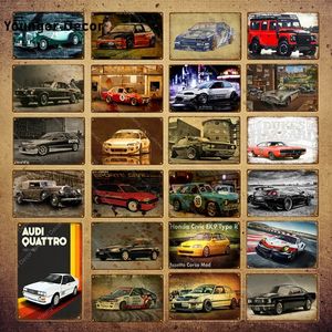 Classic Super Racing Car Poster Cool Sports Car Metal Painting Wall Art Metal Plaque For Pub Bar Club Living Room Home Decor Movie Automobile Tin Signs 30X20CM w01