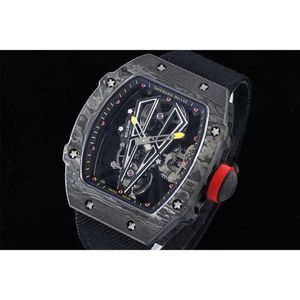 Tasarımcı Tenis Watches RM2703 Mekanik Çok Fonksiyonlu NTPT Superclone Lüks Erkekler İzler Aktif Siyah Tourbillon Karbon Fiber Bilek saati Tasarımcı THCF
