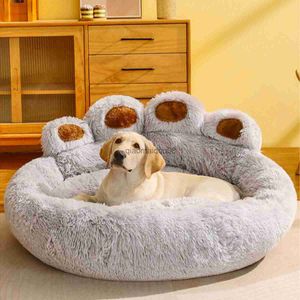 Plush Fluffy Dog Bed - Soft Pet Sofa Basket for Large/Small Dogs & Cats, Durable Kennel Mat with Big Cushion, Pet Bedding Accessories