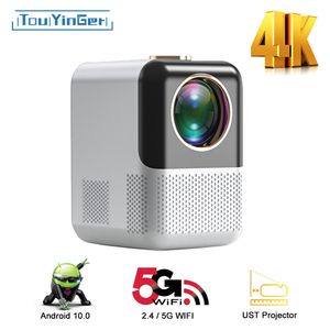 Touyinger ET31 Android UST Projector, 5G WiFi, 2GB RAM, 4K Decoding, Portable Mini LED Smart Beam Projector for Home Theater