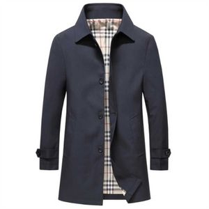 Lüks marka tarzı hotsales erkek trençkotları moda tasarımcısı yüksek kaliteli klasik erkek uzun gri bluetrench ceket gevşek ceket ve palto asya boyutu m-4xlydmq