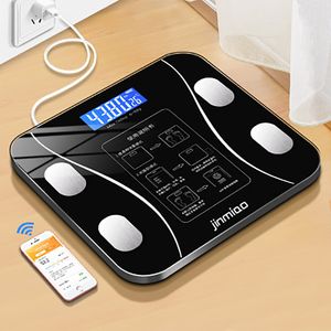 Body Weight Scales USB Rechargeable Wireless Digital Scale Tracks 9 Key Fitness Compositions Health Analyzer with Smartphone App 230821