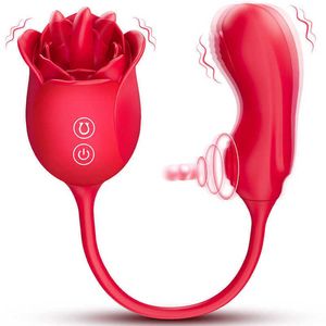 Роза для женщин, постукивающий фаллоимитатор, вибратор, стимулятор клитора, женский тихий массажер для мастурбации, взрослая личность, зарядка через USB