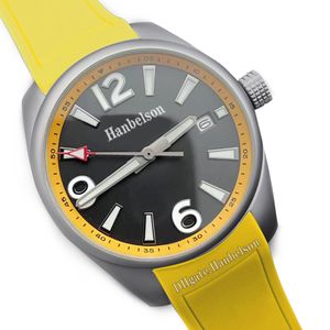 24 цветные мужские часы 2813 Автоматическое движение желтые черные двухтонные спортивные резиновые ремешки 46 -мм вращающиеся списание в стали.