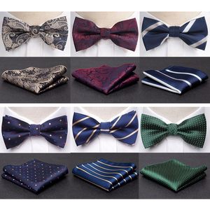 Boyun bağları erkekler bowtie cravat seti moda kelebek parti düğün kızlar iş jakard bow tie bowknot toptan aksesuarları 230822