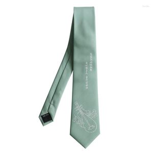 Bow bağları Erkek erkeklerin orijinal tasarım kravat kız öğrencileri kişilik hediyesi kravat pipa nane yeşil Çin tarzı antik