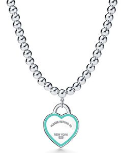Голубо -розово -розовое длинное ожерелье из бусинки браслет мяч цвета любви дизайнерские ожерелья для женщин пара мод свадебная вечеринка День Благодарения День Валентина Классик Классик