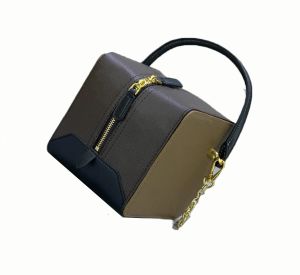 Модель дизайнер тоты роскошные кубики сумочки женщины квадратные квадратные сумки для плеча высочайшего качества кожаные покупки цветы