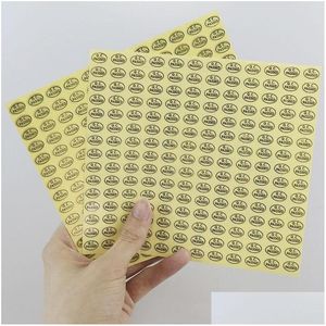 Hediye sargısı 2700pcs/lot Altın/Clear 9x1m Oval Kağıt Garantisi Etiketi QC Yapıştırıcı Sticker Özel Geçti Etiketler Damla Bırak Teslimat GA OTSUA