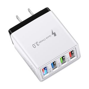 Горячая распродажа 3.1A Mobile Phone Charger 4 Port USB Adapter Adapter Travel USB Wall Charger для iPhone и Android