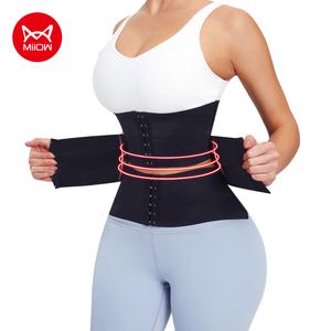 Waist Tummy Shaper MiiOW Trainer Corset Women Binders Shapers Wrap Body Shapewear Slimming Belt Flat Belly Workout Postpartum Girdle 230821