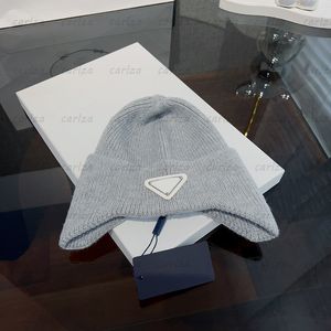 Lüks Tasarımcı Beanie Womens Kış Şapkası Moda Sıcak Kulak Koruma Kapakları Erkekler için Pamuk Örgü Rüzgar Geçirmez Şapk Antrenman Baş Kapak Kapağı Sıcak -6