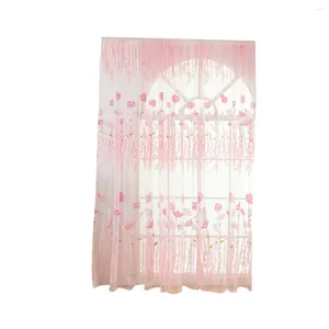 Tervato 200 x100 cm moderno finestra della porta Voile Sheer Curtains Flowers