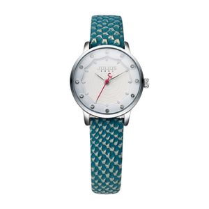 Julius farbenfrohe Damen Uhr Mode für Frauen Krokodil Leder elegant analog Quarz Japan Movt Watch für junges Mädchen Ja-858223s