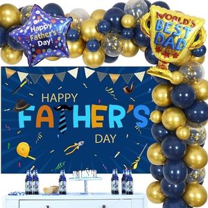 Другое мероприятие вечеринка снабжает Joymemo счастливого дня отца воздушные шарики гирлянда арка комплект фолная фольга папа когда -либо украшения 230821