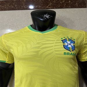 2023 2024 Brezilya Ev/Uzak Boş Zaman Yeşil Beyaz Mavi Siyah Erkekler Futbol Forması Son Gevşek Uyum