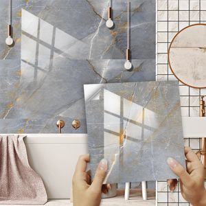 Наклейки на стенах 10pcsset Crystal Hard Film 3D наклейка Home Decor Transfers Covers Self -Adhesive Wallpaper для кухни в ванной комнате 230822
