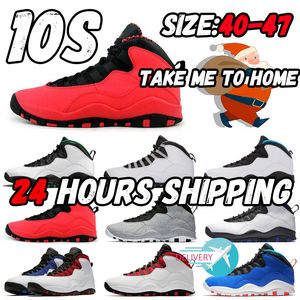 Mens Basketbol Ayakkabıları 10 10s Jumpman Wings Chicago Serin Gri Çimento Westbrook Erkek Spor Spor ayakkabıları açık spor ayakkabıları büyük boyut 40-47