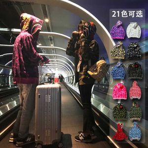 Erkek Hoodies Sweatshirts Coat Sweater Kamuflaj Parlaklık Erkekler ve Kadın Çift Hoodie Zipper Askeri Yeşil Mor Siyah Beyaz Gri Trend Brand Q230822