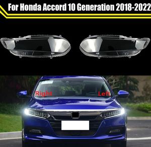 Honda Accord için 10 Nesil 2018-2022 Araba Far Başı Işık Lambası Temiz Lens Otomatik Kabuk Kapağı Ön Cam Absanlı Kapaklar