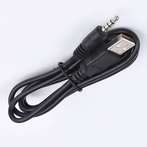 USB 2.0 A to 3.5MM Aux Audio Plug Male to Male Lead Jack Adapter Converter Data Cable Cord for Car Speaker Headphone 1M
