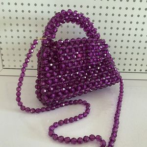 Akşam çantaları el yapımı boncuk çanta el dokuma ünlü boncuk el çantaları tasarımcı boncuklu bayanlar parti üst kol telefon cüzdanları ve 230823