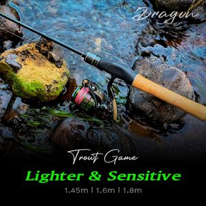 Barre da pesca in barca 2023 Tsurinoya Dragon Trout Game Rod 1,6 1,8 m UL Fast Action Fast Casting Ultralight Carbon 230822