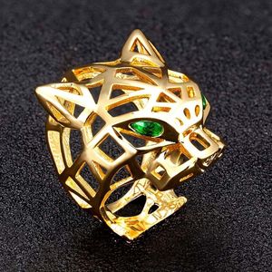 Кольца Zlxgirl ювелирные изделия Высококачественный полый дизайн гладкое граненое леопардовое кольцо красота обручальные кольца на палец пара анель подарки бесплатная сумка 230823