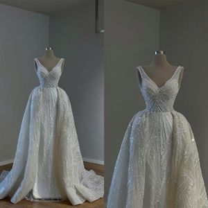 Великолепные свадебные платья русалки V Appliques Кружевые свадебные платья на заказ