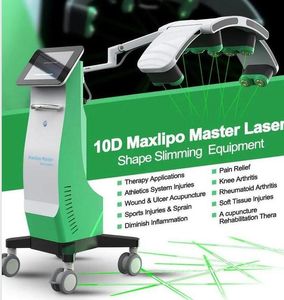 Güçlü Maxlipo Master Kilo Kaybı Ağrısız Yağ Çıkarma Makinesi 10D 532 NM Yeşil Işıklar Soğuk Lazer Terapisi Diyot Lipo Lazer İnce Makine