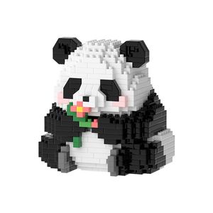 Panda Building Block Set - Black & White National Treasure Panda Model, Educational Toy for Kids, Brick Construction Kit, Perfect for Christmas