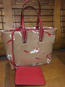 Kadın çivili cüzdan el çantası lüks tasarımcıları iş kırmızı orijinal deri debriyaj perçin çanta fermuar sivri sivri uçlar cep cüzdan tutucu bilek alışveriş çantaları