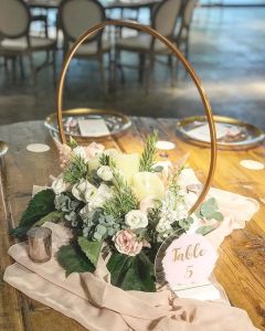 sell Round Ring Arch Wedding Table Centerpieces Metal Artificial Shelf Road Lead Floral Stand Backdrop DecorationZZ