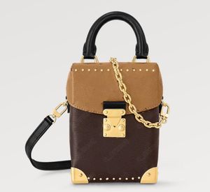 Дизайнерская сумка для фотоаппарата, женская модная кожаная сумка через плечо с заклепками, маленькая сумка на плечо с ремешком, сумка-тоут 82465