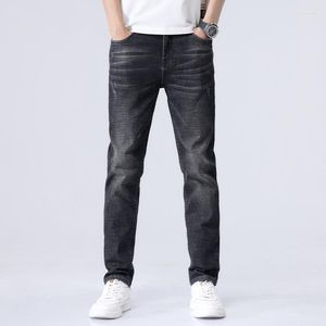 Erkek Kot Sonbahar İnce Bacaklar streç siyah adam yüksek kaliteli marka bahar sokak giyim tasarımı kot pantolon Kore gündelik pantolon