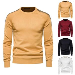 Erkek Sweatters Paketi Erkek Tişörtler Kalın Crewneck Sweater Uzun Kollu Yumuşak Gündelik Erkekler için Klasik