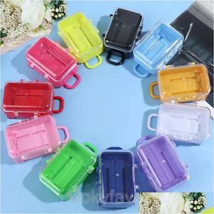 Украшение вечеринки 36pcs mix colors mini Rolling Travel Suitcase Sweet Box Baby Shower Partys Candy Package Little Gifts Holder B DHJK5