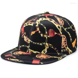 Top Caps Kadın Erkekler Fener Zinciri Baskı Cappellino Beyzbol Pamuk Açık Moda Snapback Trucker Cap Siyah Gorras