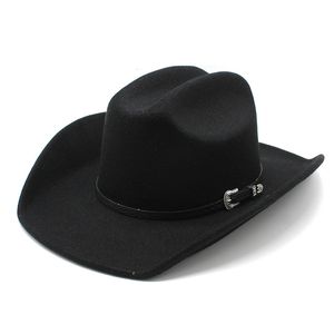 sboy Hats Men Women Western Cowboy Hat With Belt Winter Autumn Church Jazz Elegant Cowgirl Sombrero Caps 230823