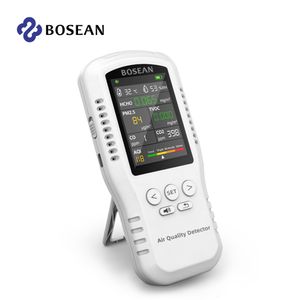 Carbon Analyzers Bosean Air quality Monitor CO2 CO PM2.5 HCHO TVOC Temperature Humidity Monitor Home Air quality detector with Real Sensors 230823