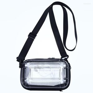 Cosmetic Bags Acrylic Transparent Small Crossbody Bag Women Clear Plastic Shoulder Travel Portable Makeup Purse Mobile Case