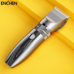 Электрические бритвы Enchen Hair Trimmer Machine для мужчин Профессиональные Clippers USB Перезаряжаемая движущаяся движущаяся лезвия регулируемая длина резки 230825