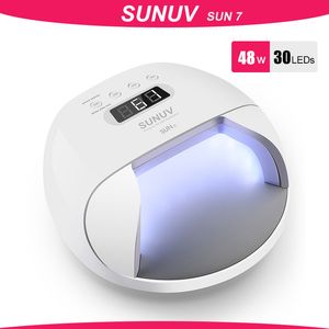 Tırnak kurutucuları tırnak lambası sunuv sun7 uV LED tırnak lambası kurutucu hızlı kürleme tırnak jel profesyonel tırnak kurutucuları uv jel kurutma aletleri makine 230824