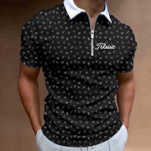 Summer Korea Golf Hot Men's New Polo Рубашки высококачественная дышащая рубашка поло с коротким рукавом с коротким рукавом.