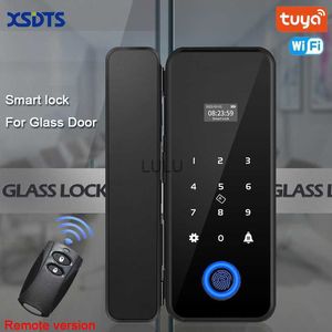 Cam kapı için akıllı kilit ahşap kapı veya wifi tuya akıllı biyometrik parmak izi kilit elektronik kapı kilidi dijital kilit matkabı ücretsiz hkd230824