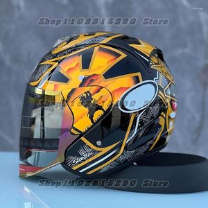 Capacetes de motocicleta 3 Pedrosa Samurai Half Helmet Men and Women Off-Road Summer Downhill Racing Mountain Cross Casco Capacete