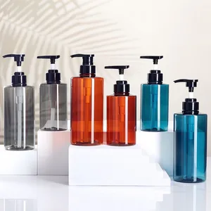 Banyo Yıkama Duşu için Banyo Aletleri 300ml 500ml Plastik Boş Şişe Şampuan Saç Kremi Doldurulabilir Evcil Duş Jel Sabun Şişeleri