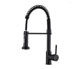 Кухонные смесители Rozin Matte Black Caucet Deck Mointed Mixer Tap 360 градуса